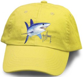 Guy Harvey Mako Shark Youth Hat in Blue, Yellow, Red, Navy Blue, Khaki or Camo