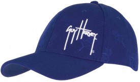 Guy Harvey Diamond Embossed Acrylic/Spandex Hat in Royal Blue or Black
