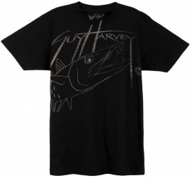 Guy Harvey Barracuda Harvey Young Man's Tee in Black