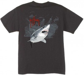 Guy Harvey Pirate Shark 3 Youth Tee Shirt in Red, White, Black or Yellow