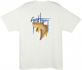 Guy Harvey GH Red Back-Print Tee w/ Pocket in White or Navy Blue