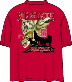 Guy Harvey North Carolina State Wolfpack Back-Print Pocketless Tee in White or Red