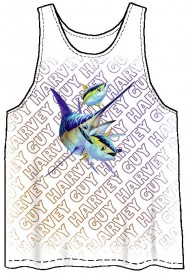 Guy Harvey Young Man's Harvey Marlin Tank Top in White