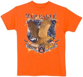 Guy Harvey Auburn War Eagle Youth Tee Shirt in Orange