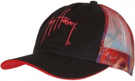 Guy Harvey Pirate Shark Cotton Twill & Mesh Truckers Hat in Black or Royal Blue