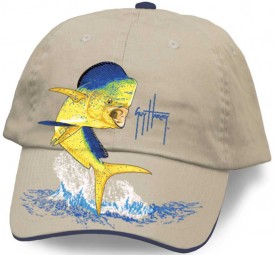 Guy Harvey Dorado Brushed Cotton Twill Structured Hat in Natural or Denim Blue