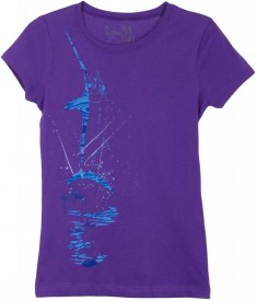 Guy Harvey Jumping Swordfish Girls Tee Shirt in Purple