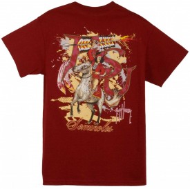 Guy Harvey Florida State Seminoles Back-Print Pocketless Tee in White or Garnet